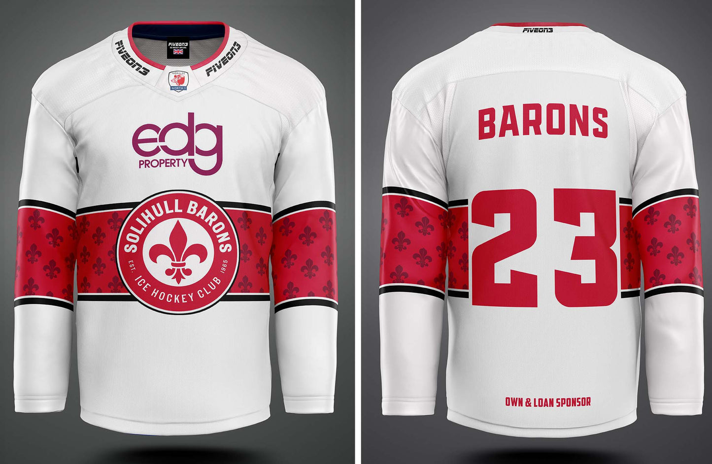 Barons Adult Replica Shirt - White