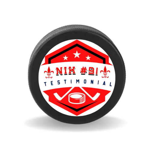 Nik 91# Testimonial Hand Signed Puck